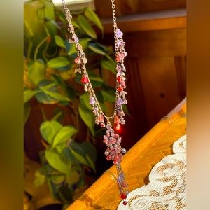 Vintage Michael Morrison MX Necklace/earrings Crystal & Enamel MX tag